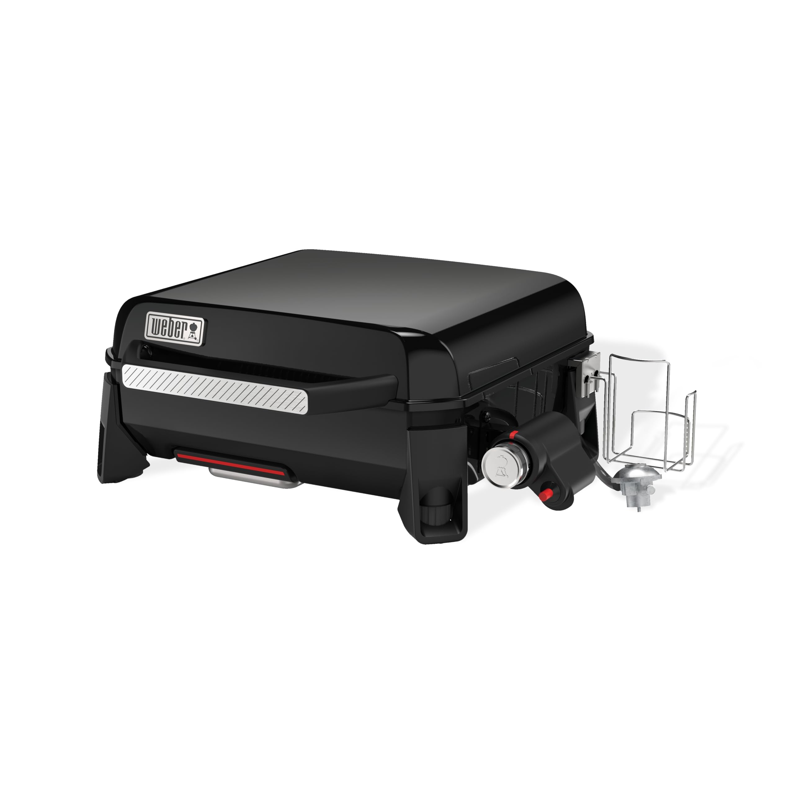 Weber SLATE GP Premium gas griddle/Heat diffusion from edge to edge, up to 260°C, enamelled non-stick grill (43 x 41 cm), height-adjustable legs, black - Image 1