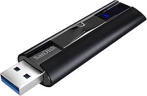 SanDisk Extreme PRO 256GB Flash Drive (USB Flash Drive, Read up to 420MB/s, 380MB/s Write, RescuePRO Deluxe, Password Protection, USB 3.2, Durable Metal Aluminum) Black - Image 1