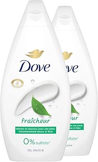 DOVE - Gel Douche - Essentiel Fraîcheur - Nettoie en douceur et adoucit la peau - Testé dermatologiquement - 0% Sulfate (lot promo de 2x 450ml) - Image 1