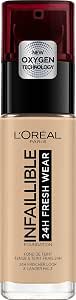 L'Oréal Paris Infallible Fluid Foundation 24h Fresh Wear for All Skin Types, Vanilla 120, 30 ml - Image 1