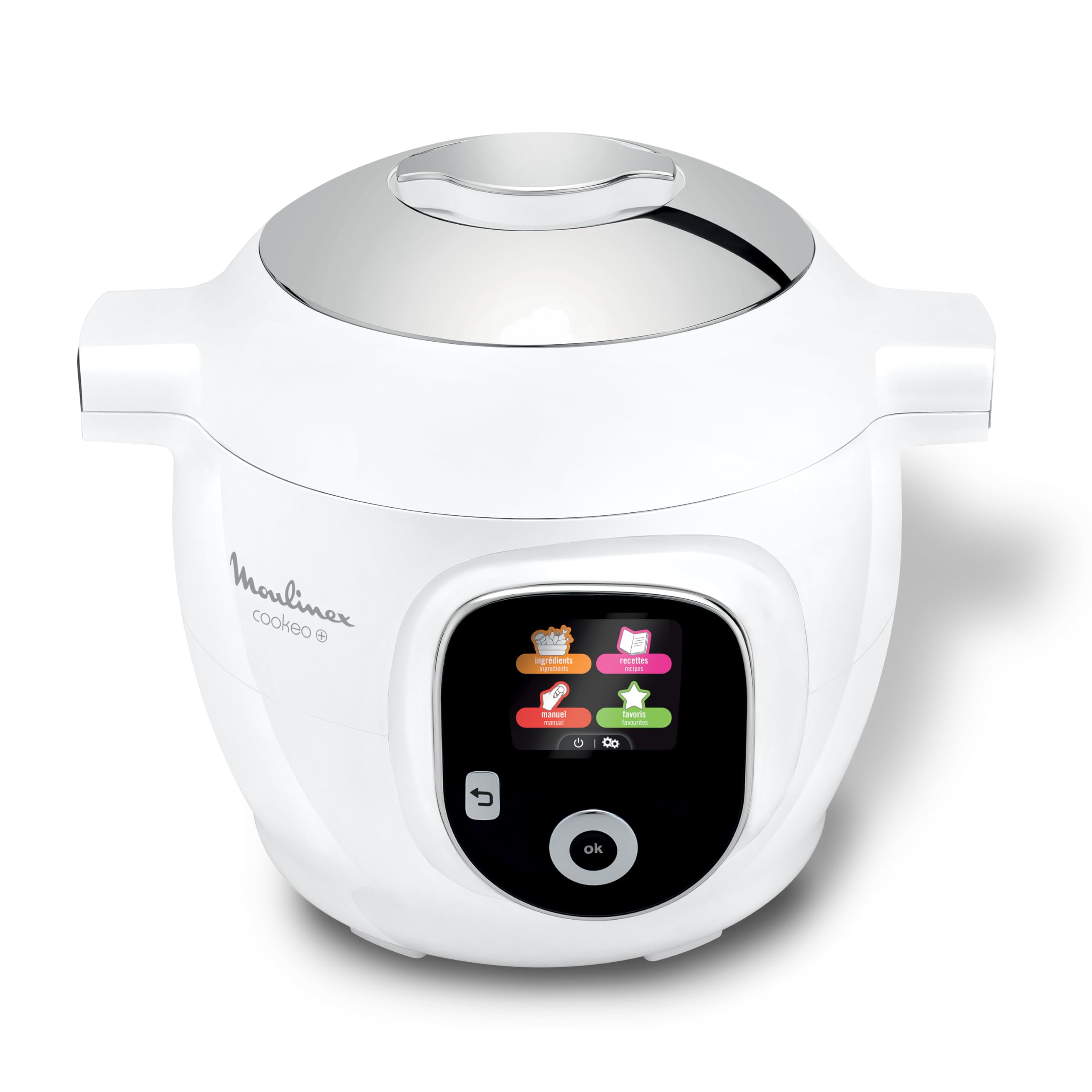 Moulinex, Cookeo Smart Multicooker, 6L, 80 built-in recipes, Unattended Cooking, Intuitive screen, Cooking guide, MyMoulinex application, 1600W, White, 15 years repairability CE854110 - Image 1