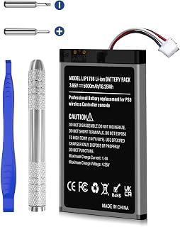 LIP1708 Batterie pour Sony contrôleur PS5, 5000mAh Haute Capacité Batterie de Remplacement pour PlayStation 5 DualSense CFI-ZCT1W avec kit de Réparation - Image 1