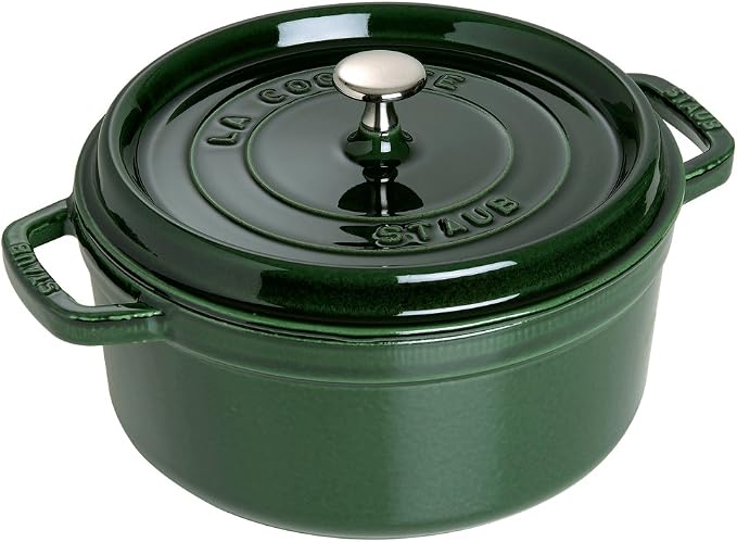 Staub Single Pan Casserole Pan (Single Pan, Green, Cast Iron, 2.6 L, 22 cm, 4.1 kg) - Image 1