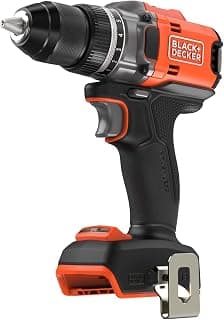 BLACK+DECKER Perceuse-visseuse sans fil et sans balais 18V, couple puissant de 50Nm,mandrin sans clé de 13mm, boîte de vitesse à 2 rapports, lampe de travail LED, sans batterie ni chargeur,BLD682XN-XJ