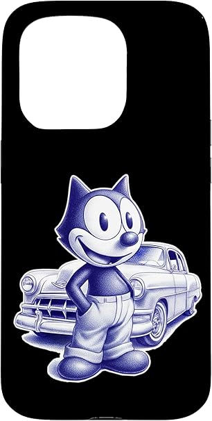 Chat Chicano Voiture Classique Felix Coque pour iPhone 15 Pro - Image 1