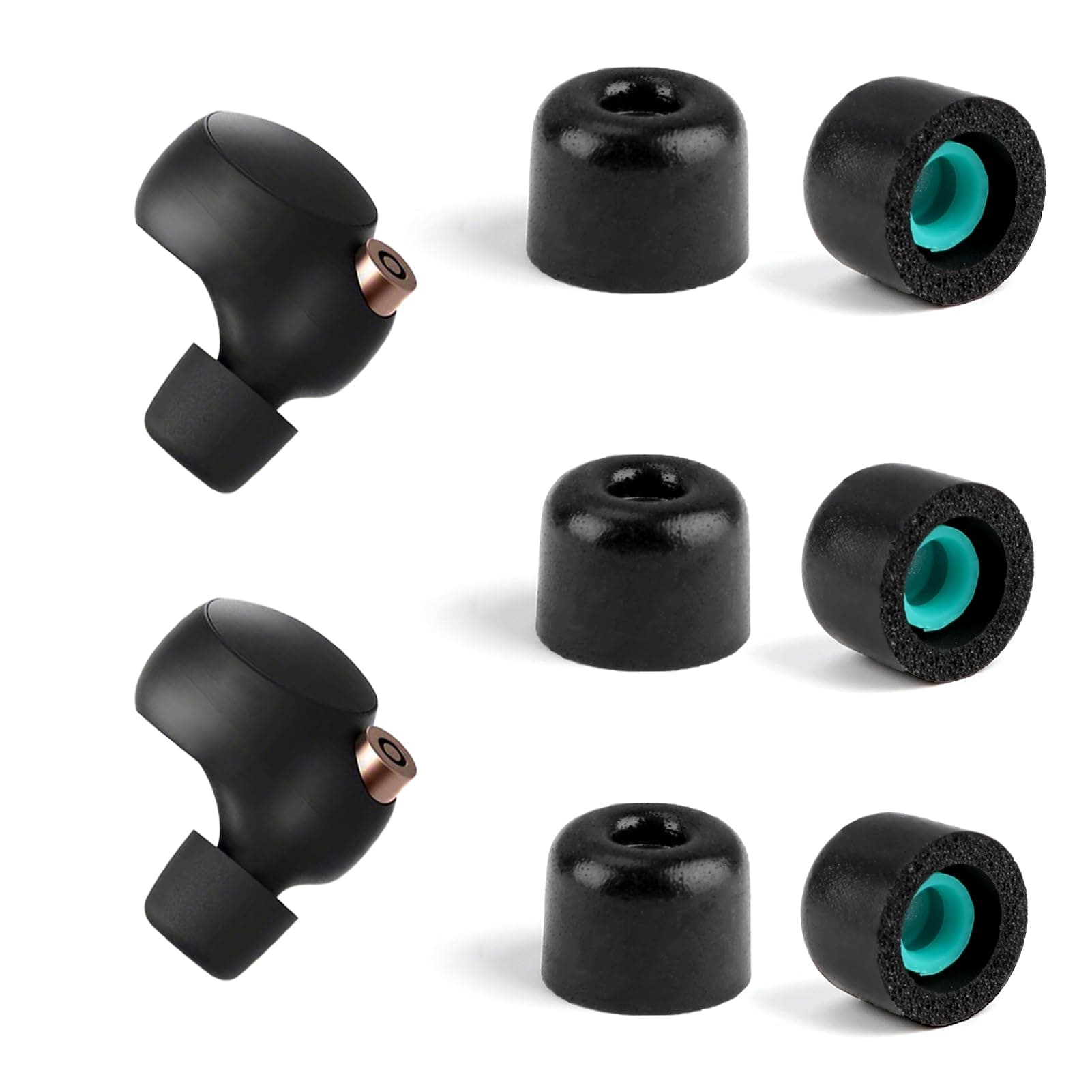 3 Pairs of In-Ear Eartips Compatible with Sony WF-1000XM5 WF-1000XM4 WF-1000XM3, Memory Foam Earplugs, Non-Slip, Sports and Daily Use