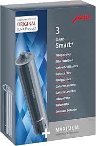 JURA CLARIS Smart+ 24233 Original Filter Cartridges with Automatic Filter Recognition Hygiene TÜV-Tested Grey (Pack of 3) - Image 1