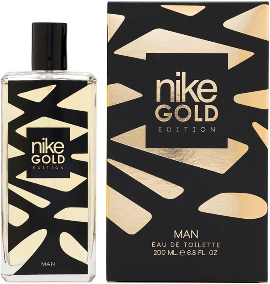 NIKE - Gold Edition, Eau de Cologne pour homme, 200 ml, Parfum en spray, Eau de toilette naturelle et masculine, Arôme d'agrumes épicé, Parfum frais, élégant et longue durée - Image 1