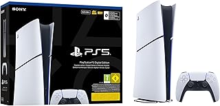 Playstation Sony, 5 Édition Numérique, PS5 avec 1 Manette Sans Fil DualSense, Couleur : Blanche - Image 1