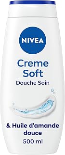 NIVEA Crème de douche Soin (1 x 500 ml), enrichie à la Vitamine C & E et Huile d'Amande douce, Soin corps hydratant qui nettoie respecte et renforce le microbiome pour peaux sèches - Image 1
