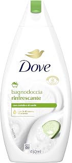 Dove Gel Douche Rafraîchissant, Soin Hydratant Dermo-Naturel, Concombre et Thé Vert, 1/4 Crème Hydratante Testée dermatologiquement, Bain Douche pour Homme et Femme Bouteille 100% Recyclée* 450ml - Image 1