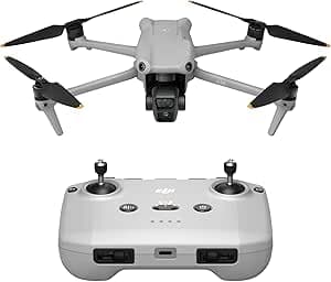 DJI Air 3 (DJI RC-N2), telecam drone. avg. and dual wide-angle main camera, max flight time 46 min, omnidirect obstacle detection, 48 MP photos, 4K/60 fps HDR video, O4, C1 certified
