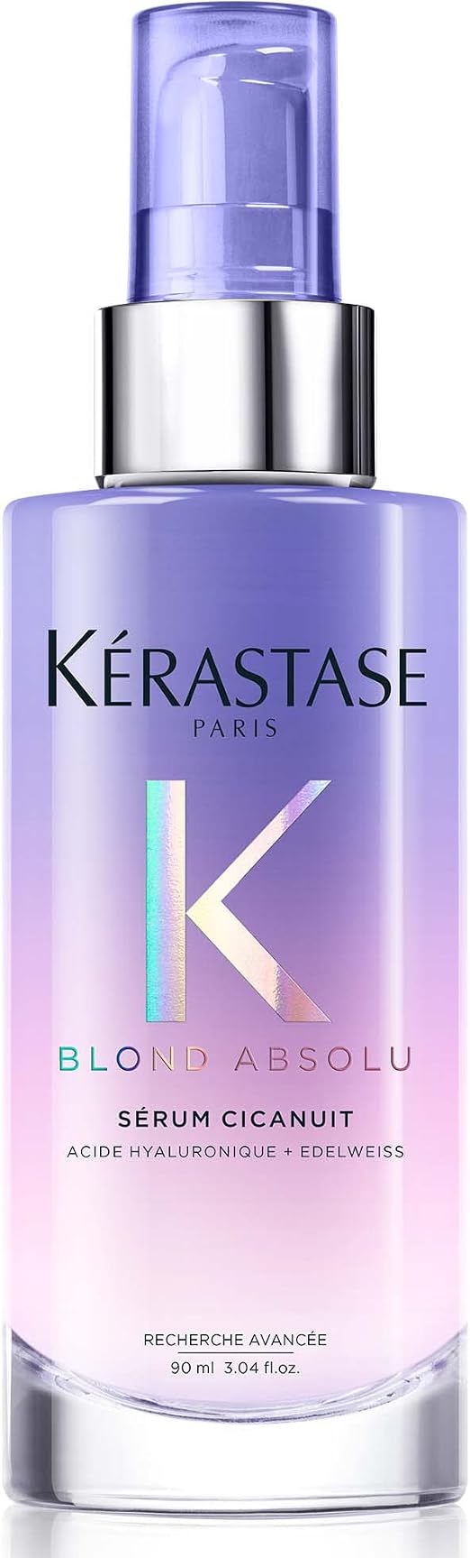 Kerastase, Absolute Blonde, Repairing & Nourishing Night Serum, Reduces the Risk of Breakage, For Blonde, Highlighted & Bleached Hair, With Hyaluronic Acid, Cicanuit Serum, 90 ml - Image 1