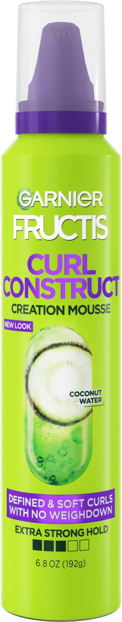 Garnier Fructis Style Curl Construct Hair Mousse - Light Curls and Extra Firm Hold - 200ml - Image 1