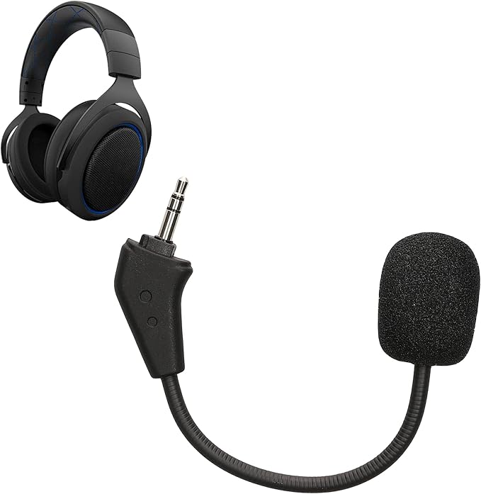 kwmobile Microphone de remplacement compatible avec Corsair HS50 HS60 HS60 Pro HS70 HS70 Pro HS75 - Micro de rechange pour casque audio casque gaming - noir - Image 1