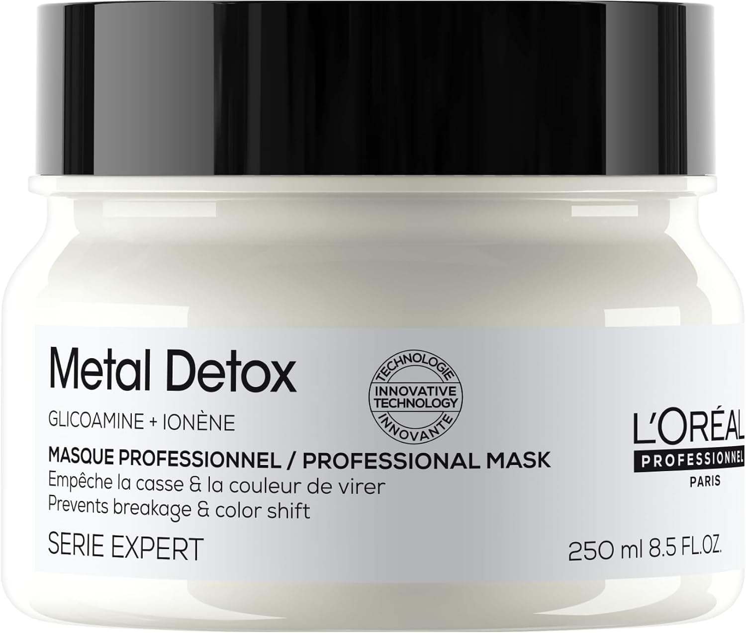 L'OREAL PROFESSIONNEL - Metal Detox - Cheveux Secs Abîmés & Cassants, Colorés ou Naturels - Protège & Illumine - Couleur Intense - Sans Rinçage & Fini non Gras