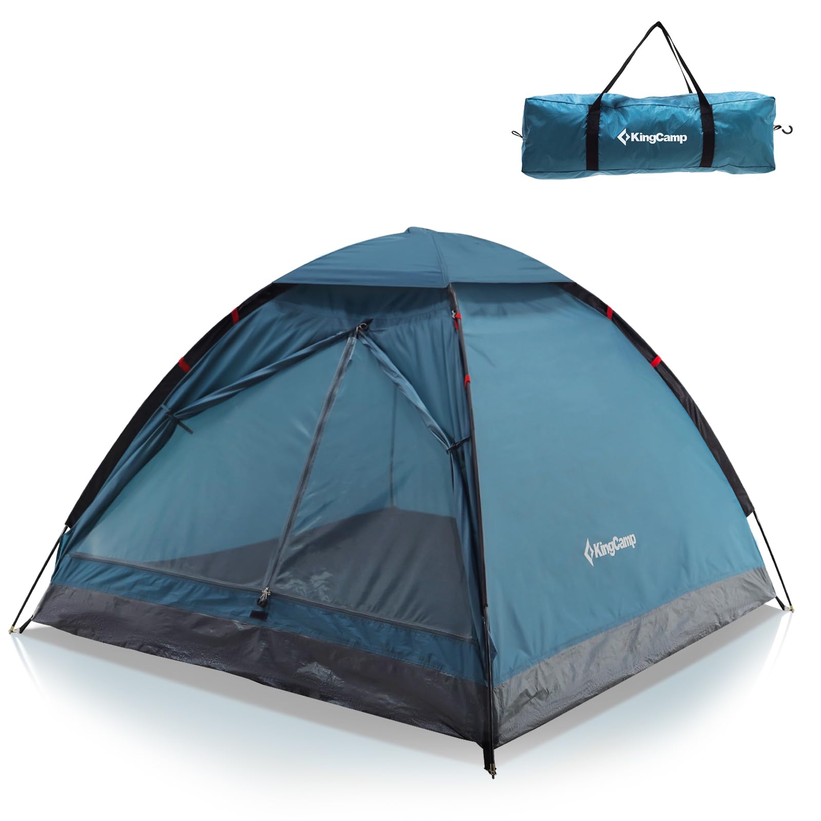 KingCamp MONDOME II Camping Tent for 2 Persons, Ultralight Waterproof Compact Backpackable Dome Tent Ideal for Camping, Trekking and Outdoor, Blue - Image 1