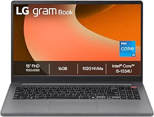 LG grambook 15U50T-G.AA56F - 15 inch 1.65 kg NTSC 45% FHD Display 16:9 Format Intel Evo i5-1334, 16GB RAM, 512GB NVMe SSD, Intel Iris XE Graphics, Windows 11 Home Next Gen., Charcoal Grey - Image 1