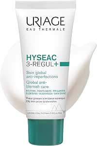 Uriage Hyseac 3-Regul+ Global Anti-Blemish Care - 6.8% AHA and Zinc - Reduces Pimples, Limits Marks and Recurrences - Rebalances the Acne Microbiome - High Tolerance - 40 ml - Image 1