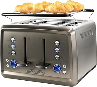 Toaster, Stainless Steel, With Bread Warmer - Image 1