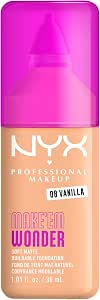NYX Professional Makeup - Make 'Em Wonder - Foundation - 24h hold - No plaster effect - Hyaluronic Acid and Guarana Extract - Vegan Formula - Shade : Vanilla 10-30ml - Image 1
