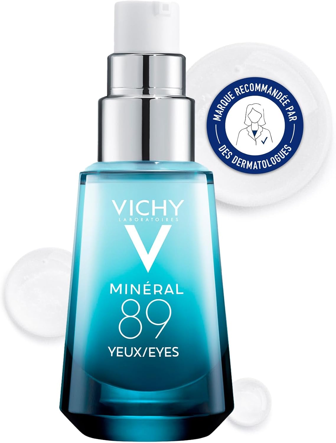 Vichy, Minéral 89, Soin Yeux, Fortifie & Répare, Enrichi en Acide Hyaluronique & Caféine, Pour Tous Types de Peau, 15 ml - Image 1