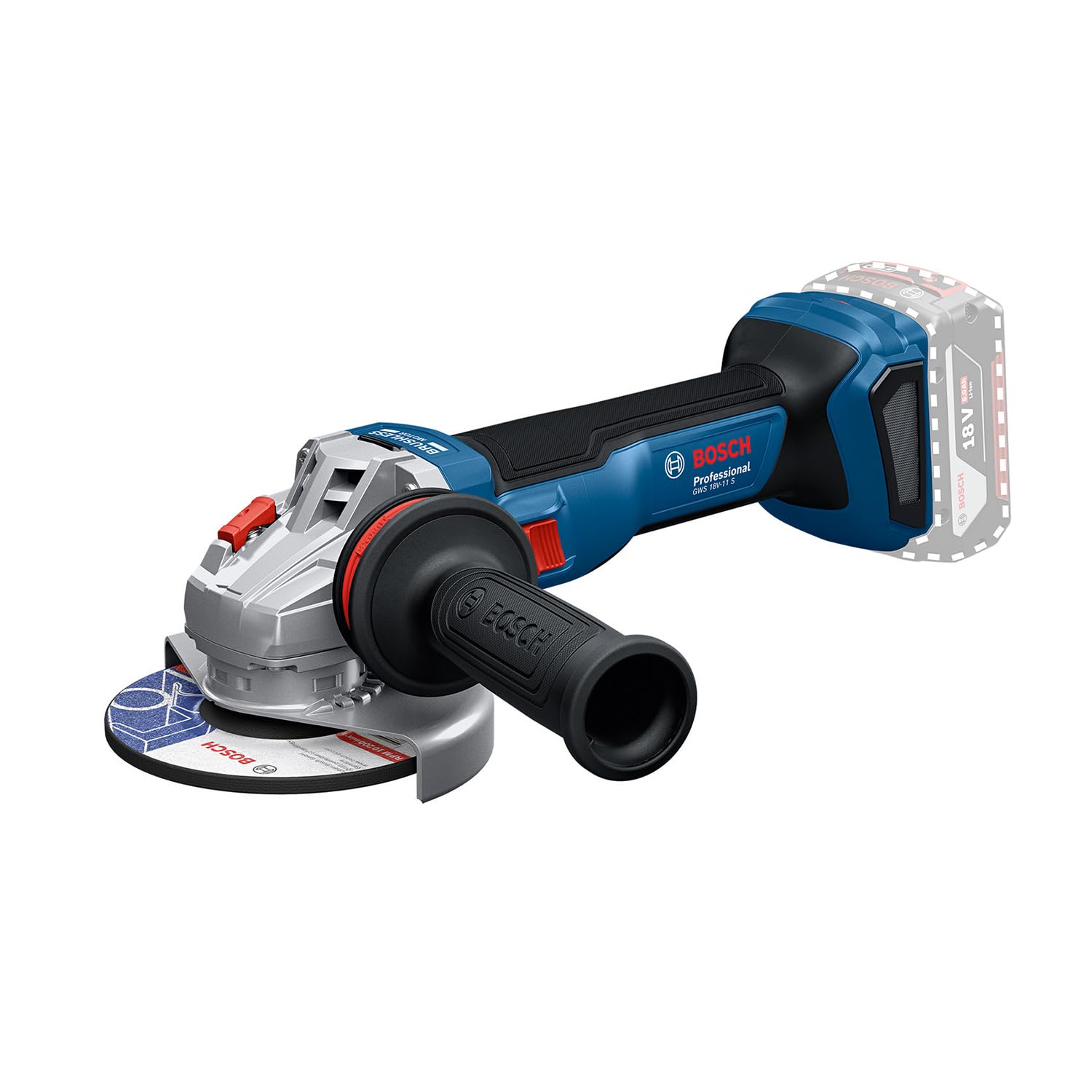 Bosch Professional 18V System cordless angle grinder GWS 18V-11 S (disc diameter 125 mm, without battery or charger) - Image 1