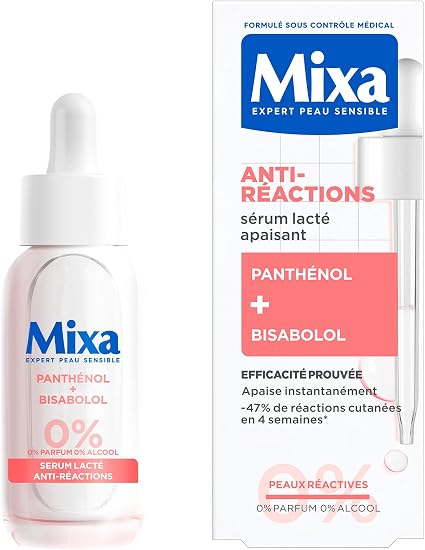 MIXA - Soothing Anti-Reaction Serum - Instantly Soothes - 47% Skin Reactions* - Fragrance-Free, Alcohol Free - Panthenol + Bisabolol - All Skin Types - Pipette Bottle 30ml - Image 1