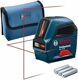 Bosch Professional laser lignes GLL 2-10 (laser rouge, portée : jusqu’à 10 m, 3 piles AA, housse)