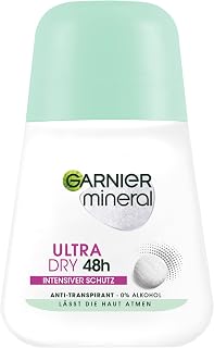 Garnier Anti-transpirant - Protection intense contre les odeurs corporelles et l'humidité des aisselles - Jusqu'à 48 heures d'efficacité - Mineral UltraDry - 1 x 50 ml - Image 1