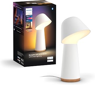 Philips Hue Twilight, Lampe de chevet et de réveil connectée, lumière blanche et couleur, compatible Bluetooth, commande vocale avec Alexa, Apple Home et Google Assistant - Image 1