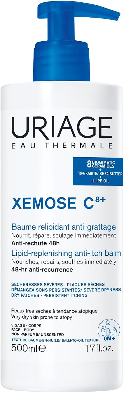 Uriage Xemose Anti-Scratch Oil-Soothing Balm - Dry Skin Tendency to Atopic Eczema - Soothes from the 1st Application - 48 Hours Anti-Recurrence - Nourishing Balm for Face, Body - Unscented - 500 ml - Image 1