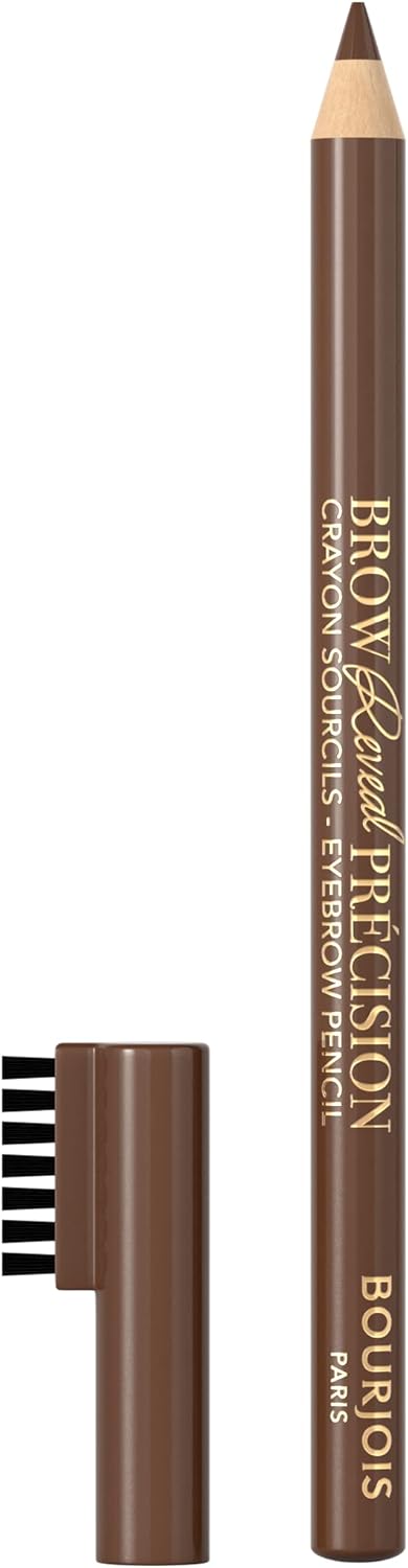 Bourjois Crayon à sourcils - Brow Reveal Précision - Crayon avec brosse intégrée - Sourcils nets et bien dessinés - Application rapide et précise - Fini naturel - 03 Châtain Foncé - Image 1
