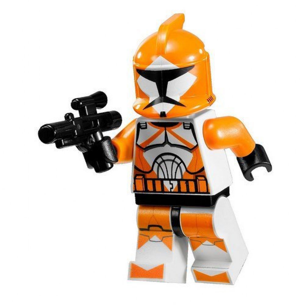 Star Wars LEGO Minifigure - Orange Bomb Squad Trooper with Blaster Gun (7913) - Image 1