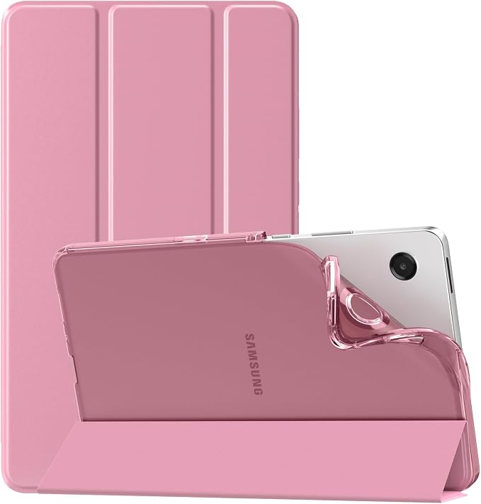 TiMOVO Case Compatible with Samsung Galaxy Tab A11 / A9 8.7 Inch (2025/2023) SM-X130/X133/X135/X110/X115/X117, Translucent Frosted TPU Back Protective Case Cover, Fondant Pink - Image 1
