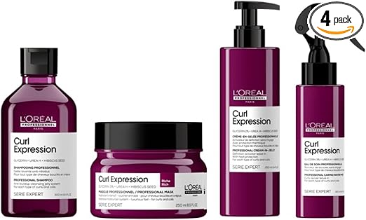 L'Oréal Professionnel, Routines Curl Expression for Kinky Hair - Anti-Residue Shampoo, Intensive Moisturizing Rich Mask, Cream-in-Jelly, Leave-In Reviver - Duo, Trio, Quartet - Image 1
