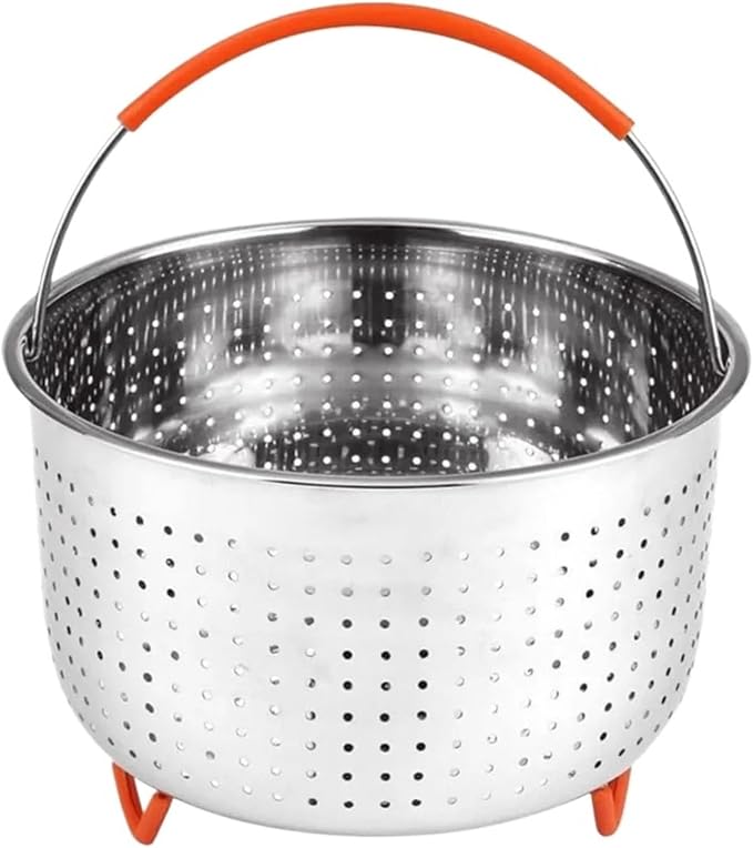 Panier vapeur en acier inoxydable 2-4 L, accessoires for autocuiseur Instant Pot, avec poignée recouverte de silicone for l'évacuation la(4L) - Image 1
