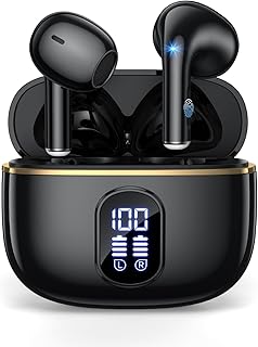 Ecouteurs Bluetooth sans Fil,Écouteurs Bluetooth 5.49 avec HiFi Stéréo Basses Casque,48H Récréation,4 ENC Réduction de Bruit Mic,ecouteurs sans fil sport IP7 Étanche,Écran LED,pour Samsung/iOS/Android - Image 1