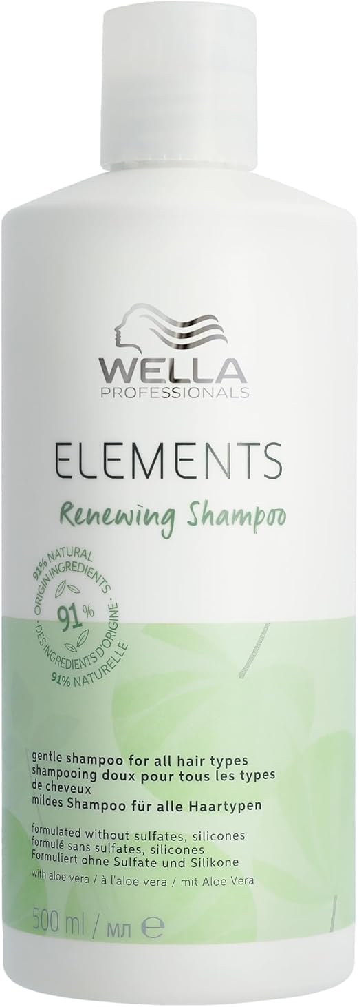 Wella Professionals ELEMENTS Shampoing régénérant sans sulfate - Douceur & Brillance - Enrichi en Aloe Vera - Tous Types de Cheveux - Image 1