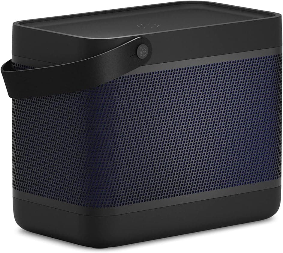 Bang & Olufsen Beolit 20 - Enceinte Puissante Bluetooth sans Fil Portable et Domestique avec Son à 360 Degrés et Chargeur de Téléphone sans Fil Qi Intégré - Noir