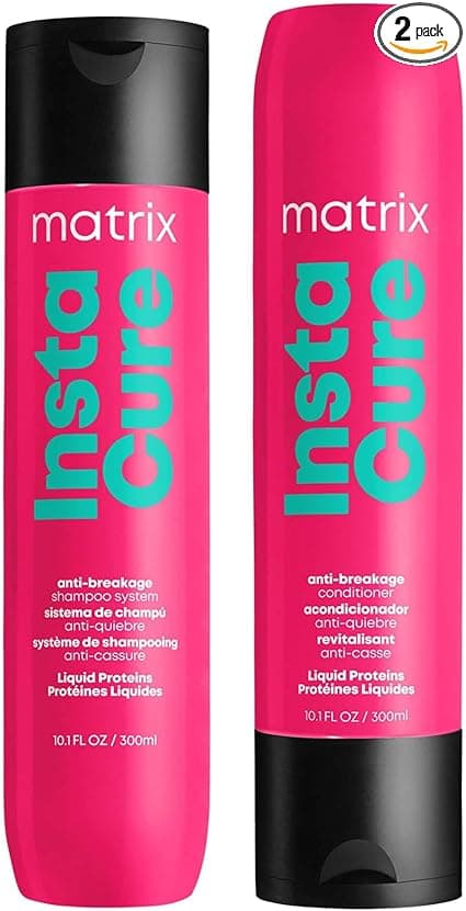 Matrix, Anti-Breakage Routine for Dry and Damaged Hair, Strengthens Fiber and Reduces Split Appearance, Liquid Proteins, Instacure