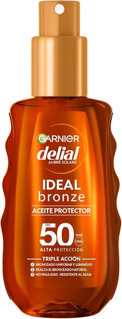 Delial Garnier Bronze Oil SPF 50 for an even and radiant tan 150 ml - Image 1