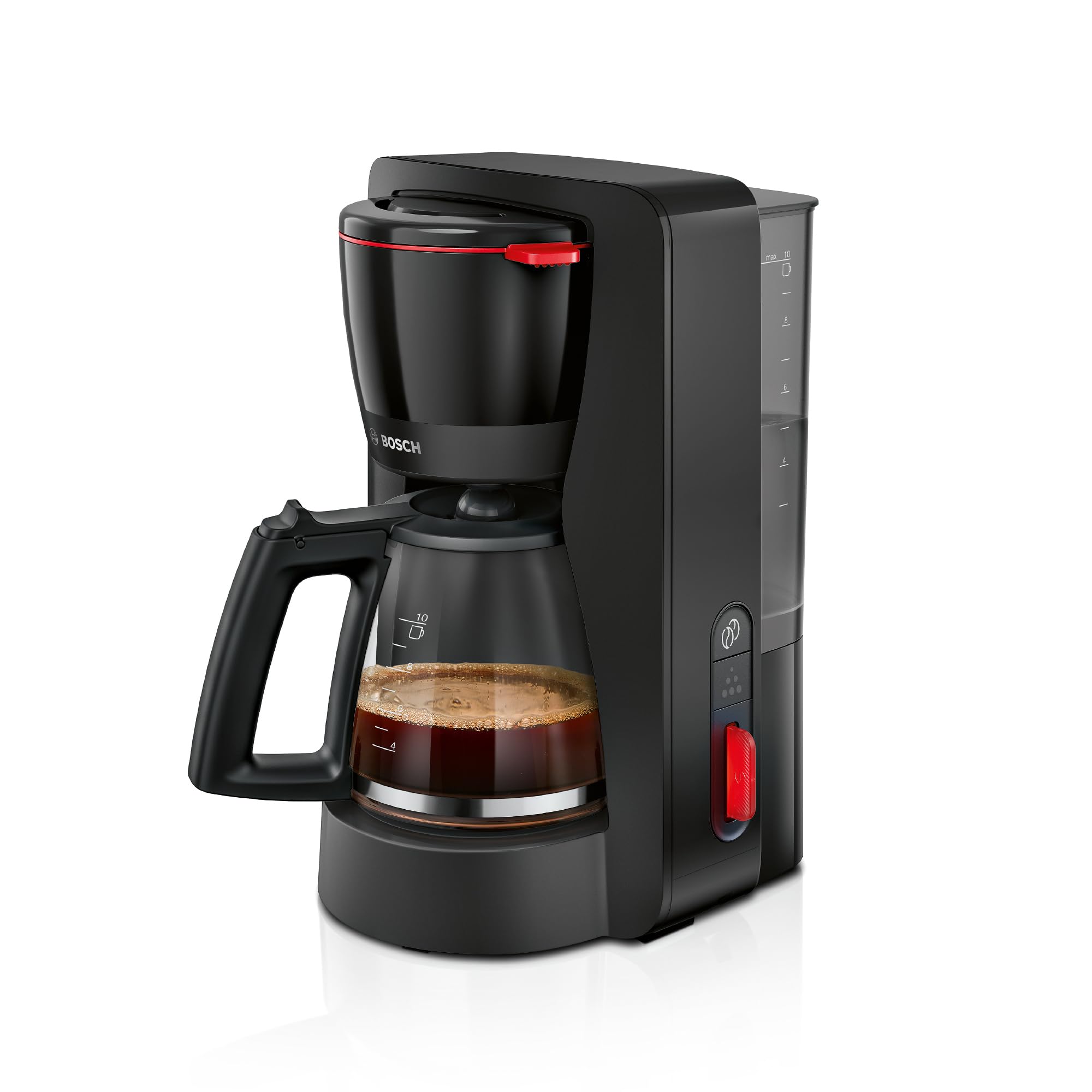 Bosch, Filter Coffee Maker, MyMoment, Removable Water Tank, Glass Jug, Automatic Shut-off, AromaPlus, Anti-Drip Function, Keep Warm, Easy Descaling, Black, TKA3M133 - Image 1