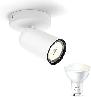 myLiving Pongee Surface-Mounted Spotlight, White, 1 Bulb, Recessed Surface-Mounted Spotlight, WiZ GU10, Warm White to Cool White, Bluetooth - Image 1