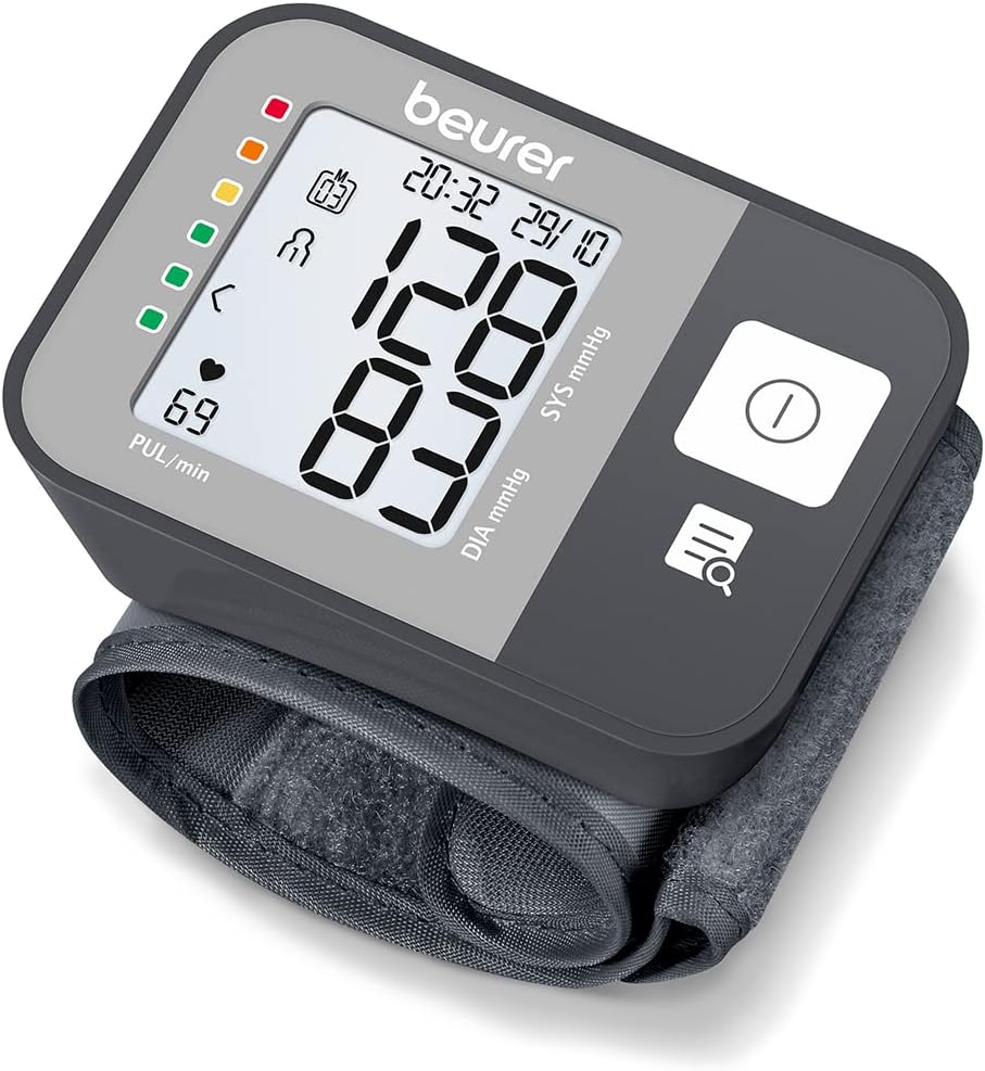 Beurer BC 27 Wrist Blood Pressure Monitor with Arrhythmia Detection, Colorful Risk Indicator, Wrist 14-19.5 cm, Medical Device, Data Transfer to Apple Health - Image 1