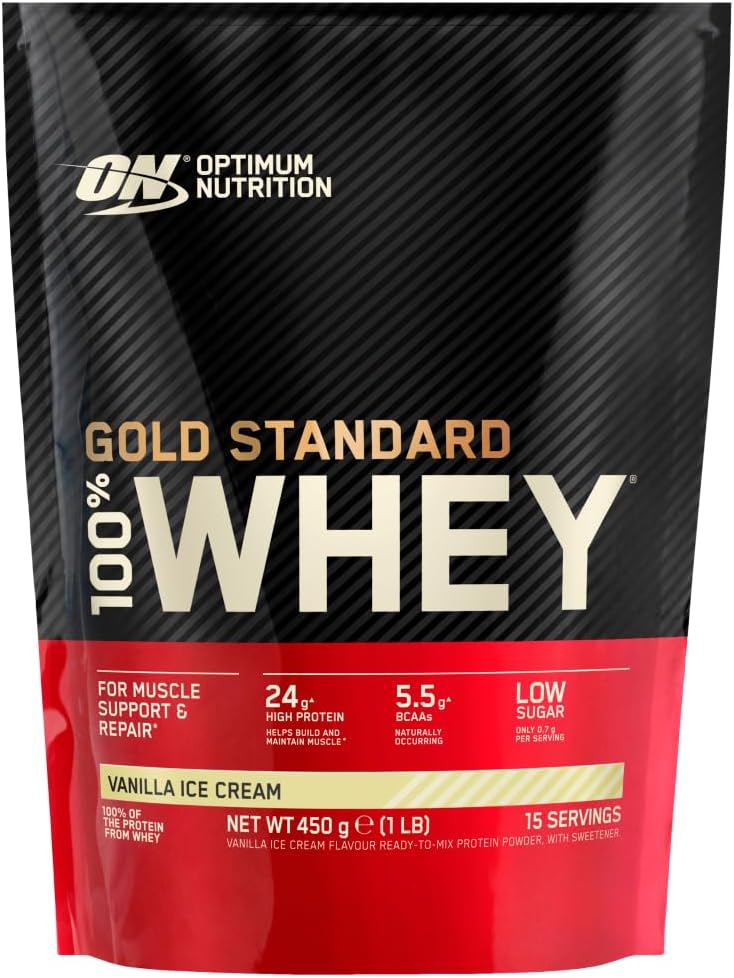 Optimum Nutrition Gold Standard 100% Whey Vanilla Ice Cream - 450g - Image 1