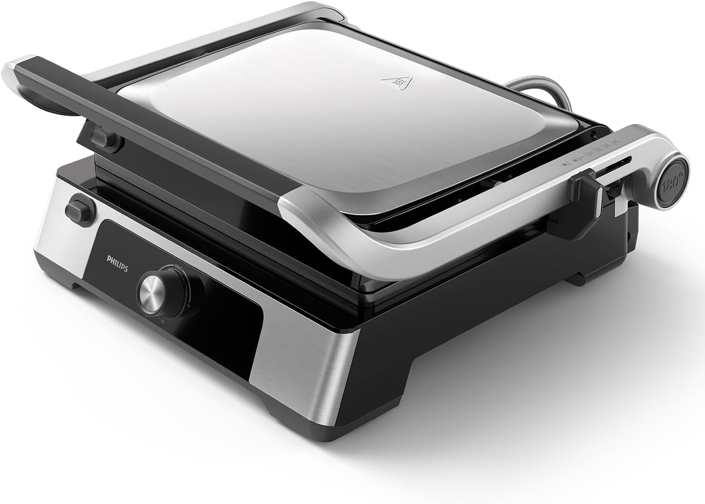 Philips Contact Grill - Adjustable temperature. Large cooking surface and high power. Removable non-stick plates and grease collection tray. (HD6301/90) - Image 1