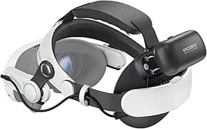 Kkcobvr Q3 Pro Battery Headband 10000mh Compatible with Meta/Oculus Quest 3 Extension 2-3H Use Time by Setting Side Buttons Replacement of Elite Headband for Oculus 3