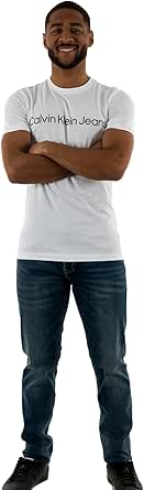 Calvin Klein Men's Short Sleeve T-Shirts, White (Bright White), M - Image 1