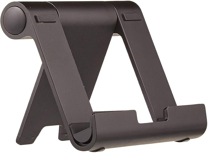 Amazon Basics Adjustable and Portable Stand for Tablet, E-Reader and Smartphone Black - Image 1